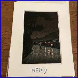 Kawase Hasui Japanese Woodblock print 250 x 380 mm Ukiyoe Rare Vintage Collector