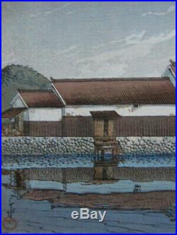 Kawase Hasui Japanese Woodblock print 260 x 110 mm Ukiyoe Rare Vintage Collector