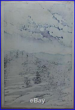 Kawase Hasui Karikachi Mountian Pass (c. 1927) Japanese Woodblock Print