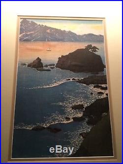 Kawase Hasui Kude Beach Wakasa Hiroshige 1950s Japanese woodblock print art