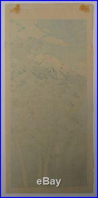 Kawase Hasui Lake Kawaguchi Japanese Woodblock Print 1932 -First Ed