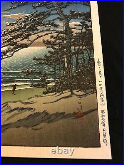 Kawase Hasui, Ninomiya Beach, 1932, japanese woodblock print