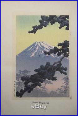 Kawase Hasui Sacred Mount (Fuji) Japanese Woodblock Print (1936) 1st Ed