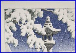 Kawase Hasui Snow at Itsukushima Original Japanese Woodblock Print