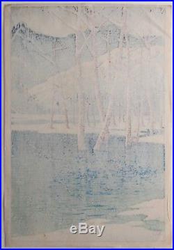 Kawase Hasui Taisho Pond at Kamikochi (1927) Japanese Woodblock Print