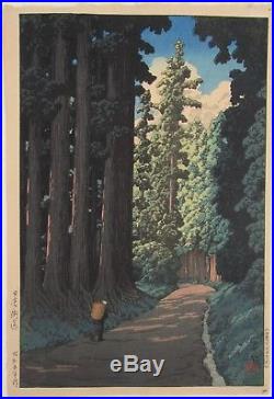 Kawase Hasui The Nikko Highway Japanese Woodblock Print (1930)