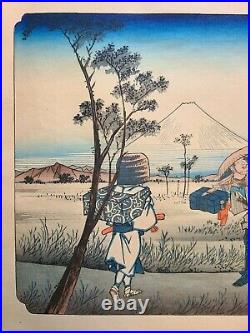 Keisai Eisen (1790-1848) woodblock Print, Konosu on 69 stations of the Kisokaido