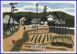 Kiyoshi Saito Color Woodblock c. 1950 Summer in Aizu