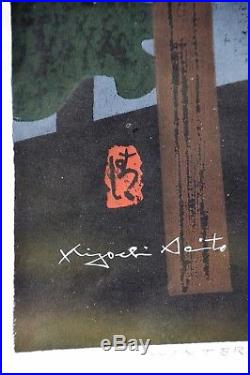 Kiyoshi Saito Original Color Woodblock Print Signed Japan Japanese Very Good