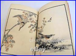 Kono Bairei hyakuch gafu Woodblock Album One Hundred Birds Sky Vol 1881