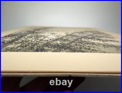 Kotozuka Eiichi Bamboo Woodblock Print Uchida Mounted Fair, as is