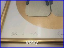 Kunio Kaneko (Japanese b. 1949), Geta 5, Woodblock Print, Framed Signed 25/95