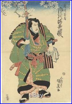 Kunisada I Utagawa, Actor Portrait, Ukiyo-e, Original Japanese Woodblock Print