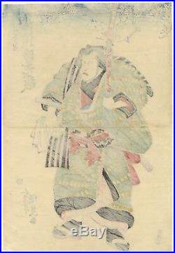 Kunisada I Utagawa, Actor Portrait, Ukiyo-e, Original Japanese Woodblock Print