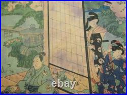 Kuniteru Woodblock print x11 Eleven Act of Chushingura, 47 Ronin, 1855 Ukiyo-e Kuniteru Woodblock print x11 Eleven Act of Chushingura, 47 Ronin, 1855 Ukiyo-e