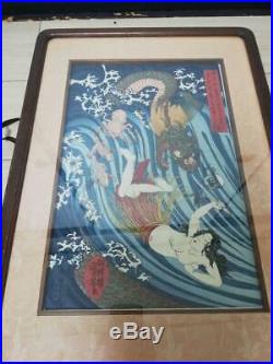 Kuniyoshi Utagawa Japanese Woodblock print Ukiyo-e Ukiyoe Rare Vintage Collector