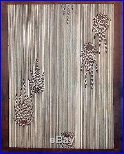 Large Antique Japanese Kimono Fabric Stencil Katagami Print Edo Woodblock 19th
