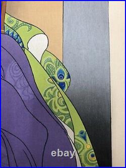 Le Pretre de Sendo-ji, Oiwake, Japan, 1954. Japanese Original Woodblock Print