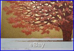 Limited Edition Japanese Woodblock Print By Hajime Namiki Tree Scene 140