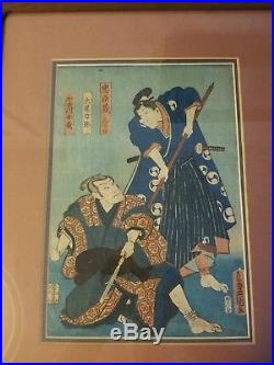 Lot Japanese Wood Block Prints Kuniyoshi & others, Acupuncture, Triptics, Scroll