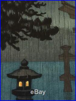 MIYAJIMA IN THE RAIN BY TSUCHIYA KOITSU ORIGINAL WOODBLOCK PRINTS Japanese