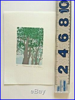 Masaaki Tanaka Fresh Green In A Fog Japanese Woodblock Print Artist's Proof