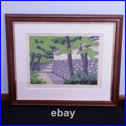 Masao Ido Kosanji Temple Framed Woodblock Print Signed Authentic print