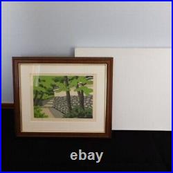 Masao Ido Kosanji Temple Framed Woodblock Print Signed Authentic print