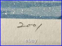 Masao Ido The Moon of Yubikan ORIGINAL WOODBLOCK PRINT 2001 80/350