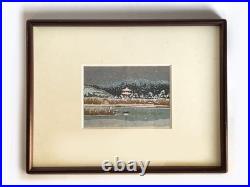 Masao Ido Woodblock Print Yakushiji Temple in Winter