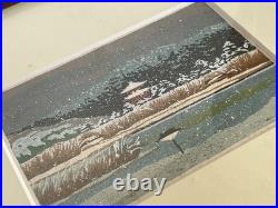 Masao Ido Woodblock Print Yakushiji Temple in Winter