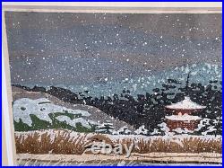Masao Ido Woodblock Print Yakushiji Temple in Winter