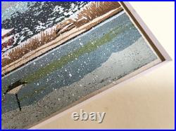 Masao Ido Woodblock Print Yakushiji Temple in Winter