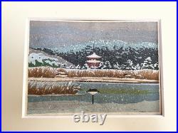 Masao Ido Woodblock Print Yakushiji Temple in Winter
