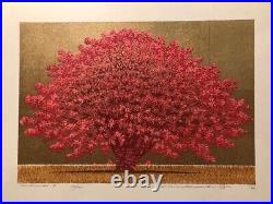NEW Hajime Namiki Woodblock Print Tree Scene-156A New 2022 Rare Japanese Art