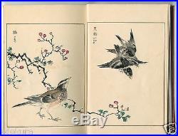 Numata Kashu JAPANESE woodblock Birds and Flowers color 147 prints 3 book set