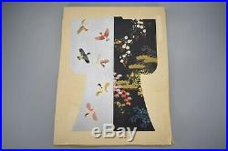 ORIGINAL Large prints Japanese KIMONO Woodblock Print Pattern Design Book 81