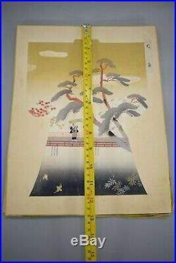 ORIGINAL Large prints Japanese KIMONO Woodblock Print Pattern Design Book 84