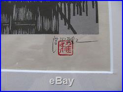 ORIGINAL SIGNED CONTEMPORARY Japanese woodblock FRAMED Miata 61/100 Ltd. Ed