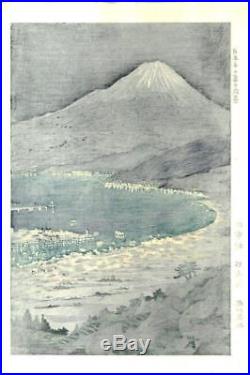 Okada Koichi P3 Nihondaira no Fuji Yakei -Japanese Traditional Woodblock Print