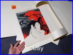 Okada Yoshio Genji Emaki ORIGINAL FULL SET Woodblock prints Japan Hanga Art