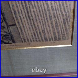 Okiie Hashimoto Kasuga Ryoanji Garden 1966 Large Format woodblock print