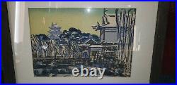 Okiie Hashimoto Woodblock Print Nihon No Shiro Castles of Japan 1944 Japanese