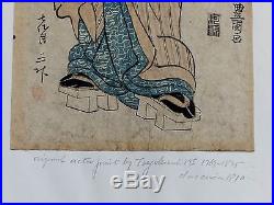 Old Original Utagawa Toyokuni I Signed Woodblock Edo Period Japanese Actor Print