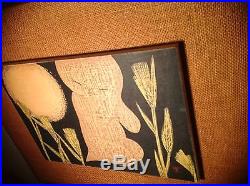 Original Hand Signed LE Japanese Kaoru KAWANO Woodblock Print Mugi Wheat May