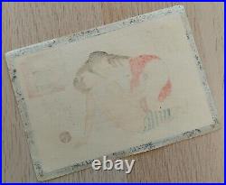 Original Japanese Shunga Art, Antique Erotic Woodblock print, Ukiyo-e, Bijinga