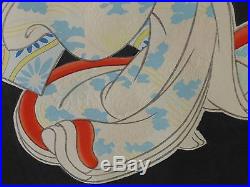 Original Japanese Ukiyo-e Woodblock Shibaie (picture Of Scene From A Play)