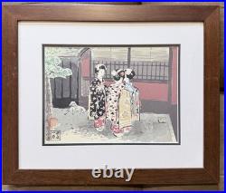 Original Japanese Woodblock Print Maiko Sanzo Wada 1883-1967 Original Japanese Woodblock Print Maiko Sanzo Wada 1883-1967