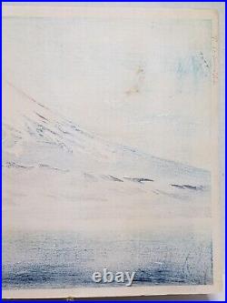 Original Japanese Woodblock Print Tomikichiro Tokuriki Mt. Fuji in Morning Light