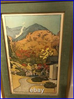Original Vintage Toshi Yoshida 1954 Autumn in Hakone Museum Woodblock Print